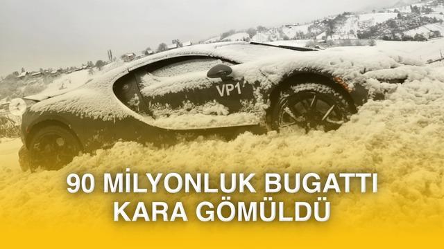 90 Milyon TL’lik Bugatti Tourbillon kara saplandı, 1.800 beygirlik araç kazma kürekle kurtarıldı